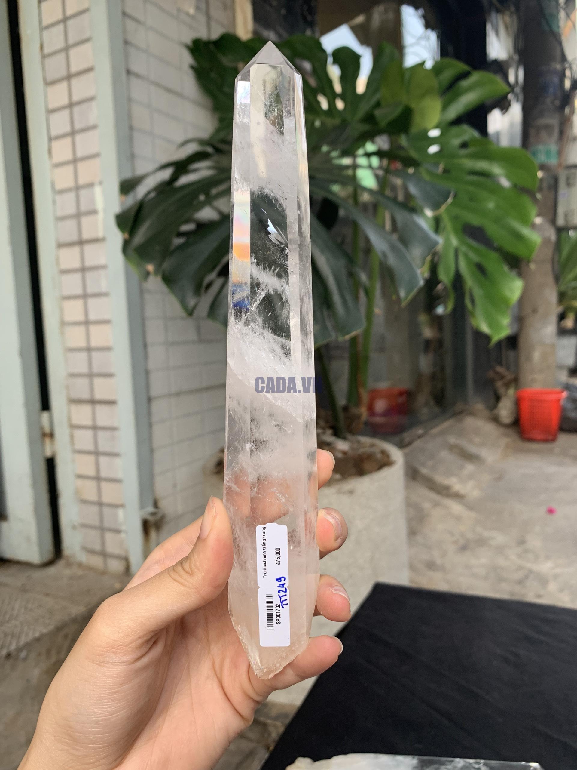 Trụ Thạch Anh Trắng trong – Clear Quartz Point, KL: 216GRAM (TTT249)