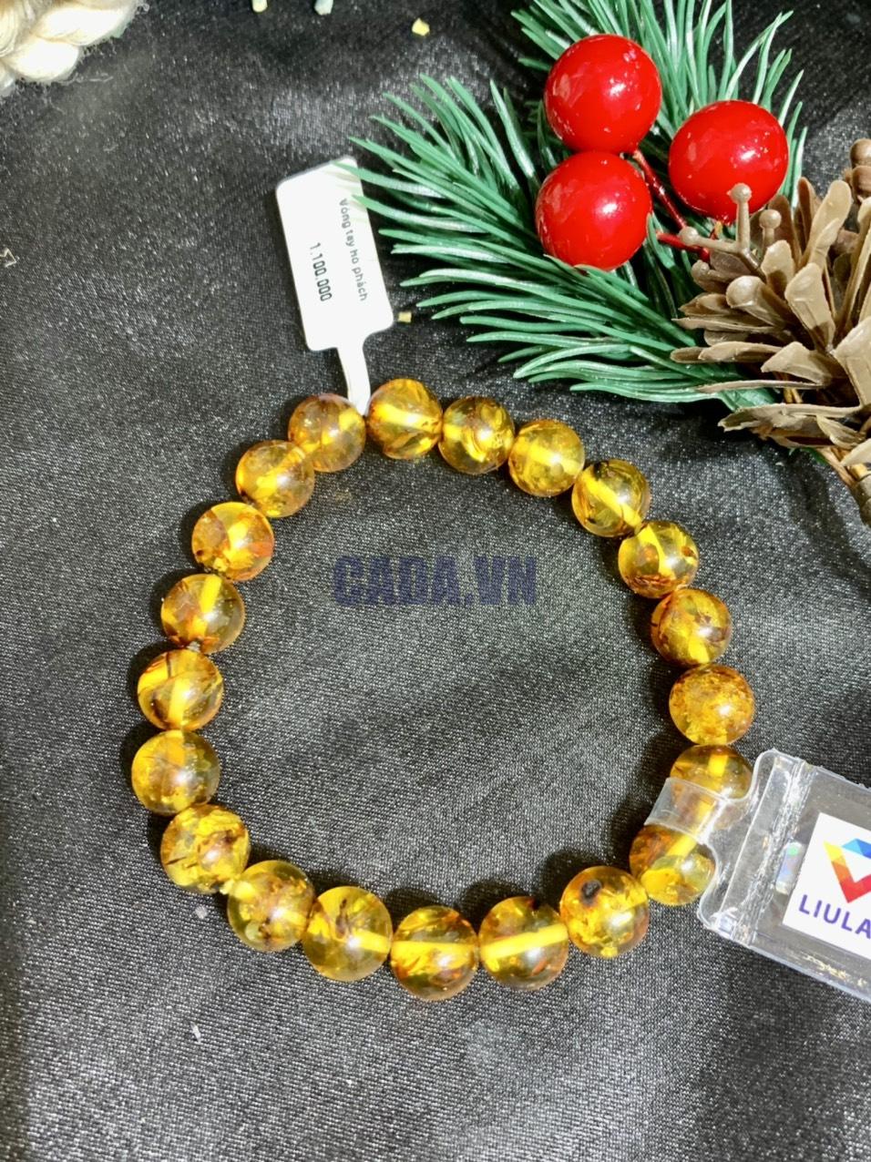 Vòng tay đá Hổ phách - vòng đơn | CADA DECOR