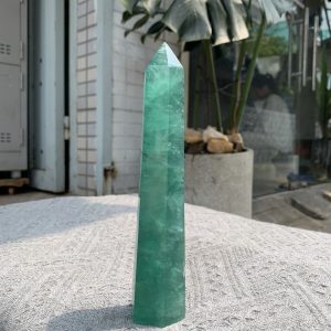 TRỤ ĐÁ FLUORITE MÀU XANH KT: 18*3,5CM, KL: 410GRAM (TF51)