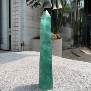 TRỤ ĐÁ FLUORITE MÀU XANH KT: 18*3,5CM, KL: 410GRAM (TF51)