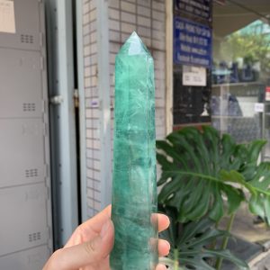 TRỤ ĐÁ FLUORITE MÀU XANH KT: 18*3,5CM, KL: 410GRAM (TF51)