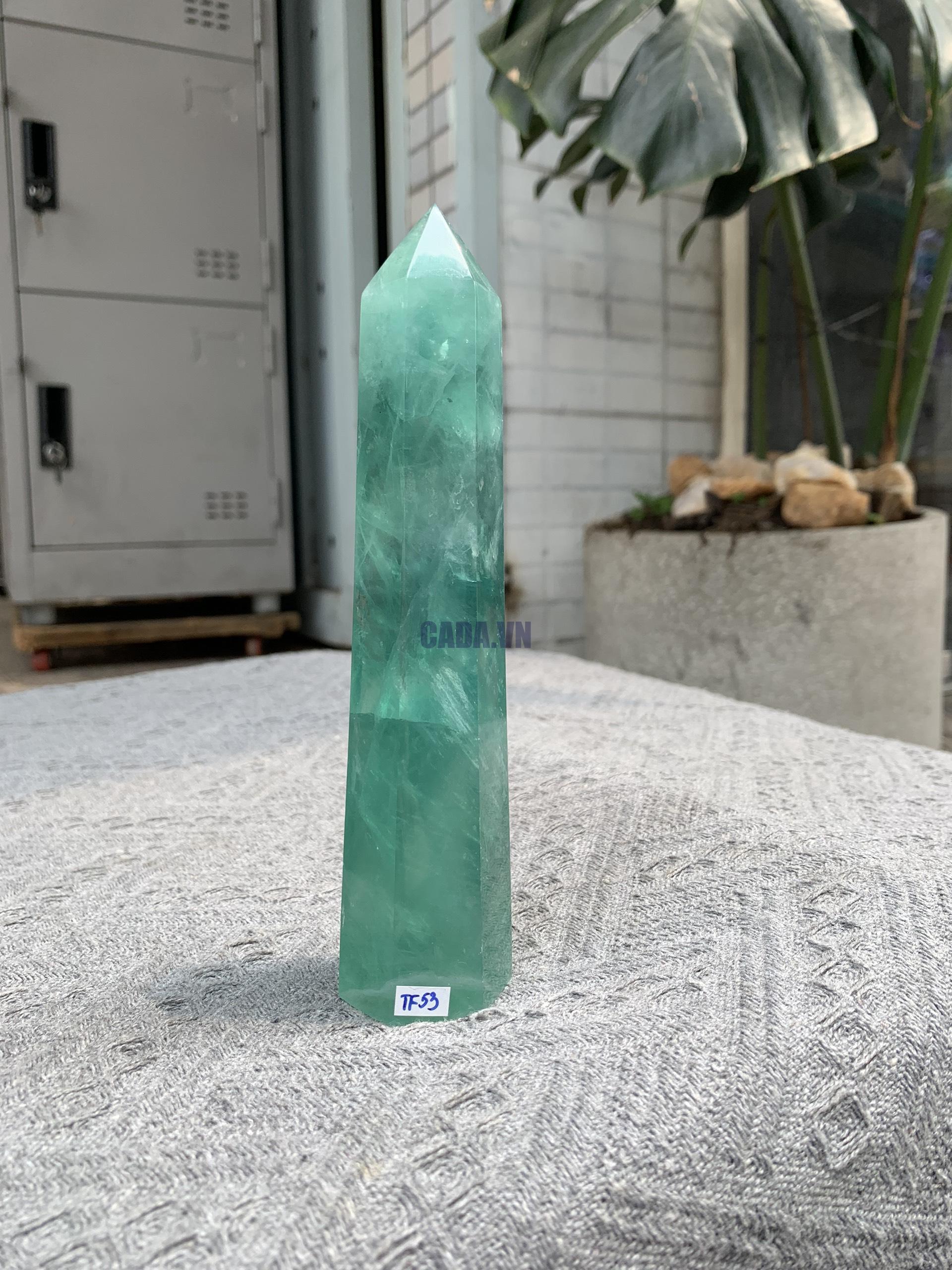 TRỤ ĐÁ FLUORITE MÀU XANH KT: 17*3,5CM, KL: 372GRAM (TF53)