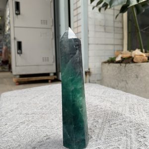 TRỤ ĐÁ FLUORITE MÀU XANH KT: 16,5*3CM, KL: 342GRAM (TF54)