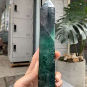 TRỤ ĐÁ FLUORITE MÀU XANH KT: 16,5*3CM, KL: 342GRAM (TF54)