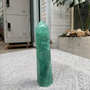 TRỤ ĐÁ FLUORITE MÀU XANH KT: 16*3,5CM, KL: 394GRAM (TF55)
