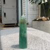 TRỤ ĐÁ FLUORITE MÀU XANH KT: 15*4CM, KL: 454GRAM (TF56)