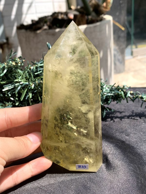 TRỤ THẠCH ANH VÀNG – KT: 12,8*4,8CM, KL: 340GRAM (TK43)