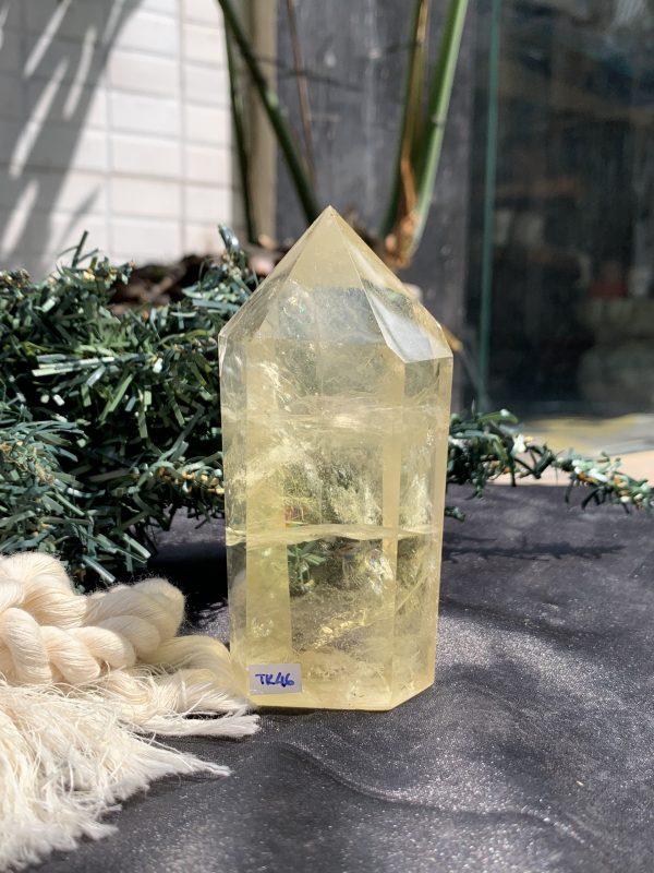 TRỤ THẠCH ANH VÀNG – KT: 10*4CM, KL: 310GRAM (TK46)