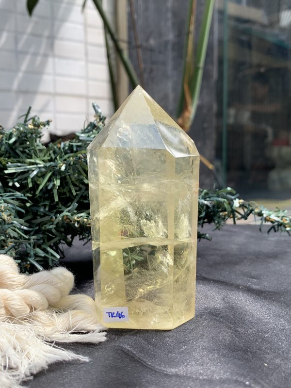 TRỤ THẠCH ANH VÀNG – KT: 10*4CM, KL: 310GRAM (TK46)