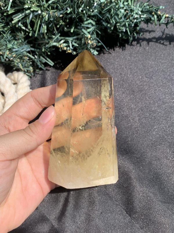 TRỤ THẠCH ANH VÀNG – KT: 10*4,5CM, KL: 262GRAM (TK47)