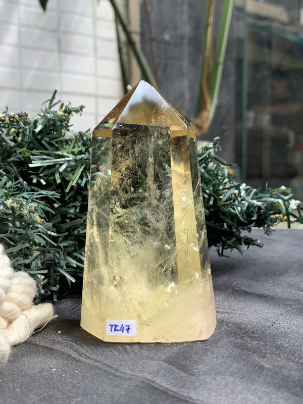 TRỤ THẠCH ANH VÀNG – KT: 10*4,5CM, KL: 262GRAM (TK47)