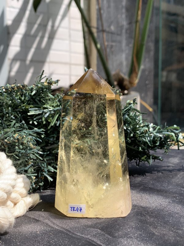 TRỤ THẠCH ANH VÀNG – KT: 10*4,5CM, KL: 262GRAM (TK47)