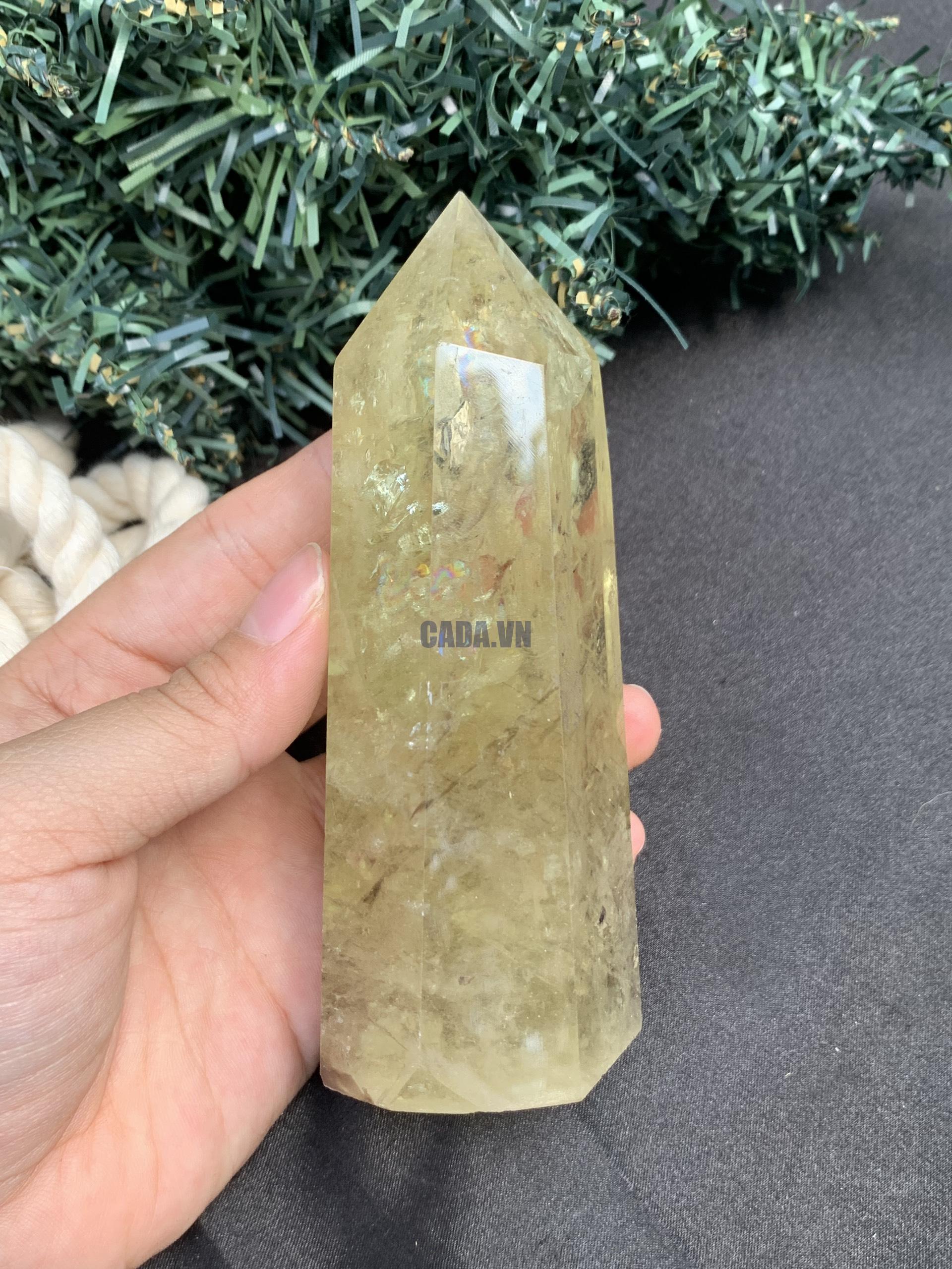 TRỤ THẠCH ANH VÀNG – KT: 11,5*4CM, KL: 296GRAM (TK54)