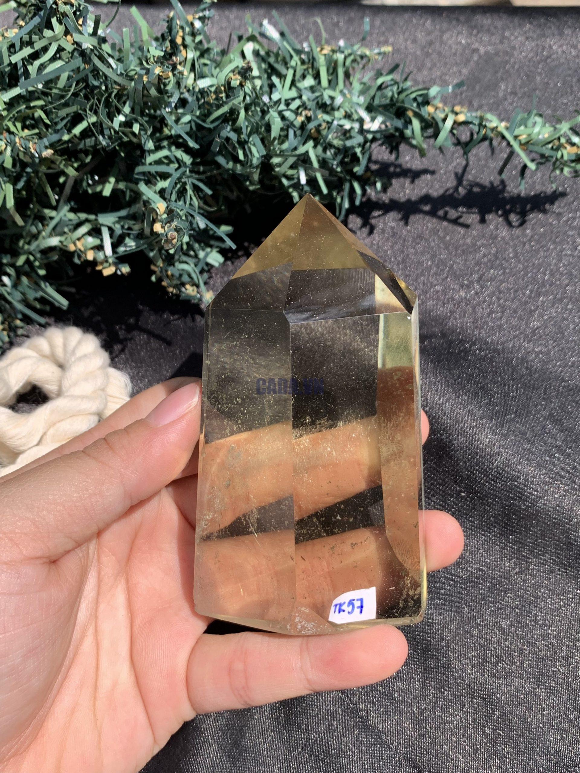 TRỤ THẠCH ANH VÀNG – KT: 9*5CM, KL: 238GRAM (TK57)