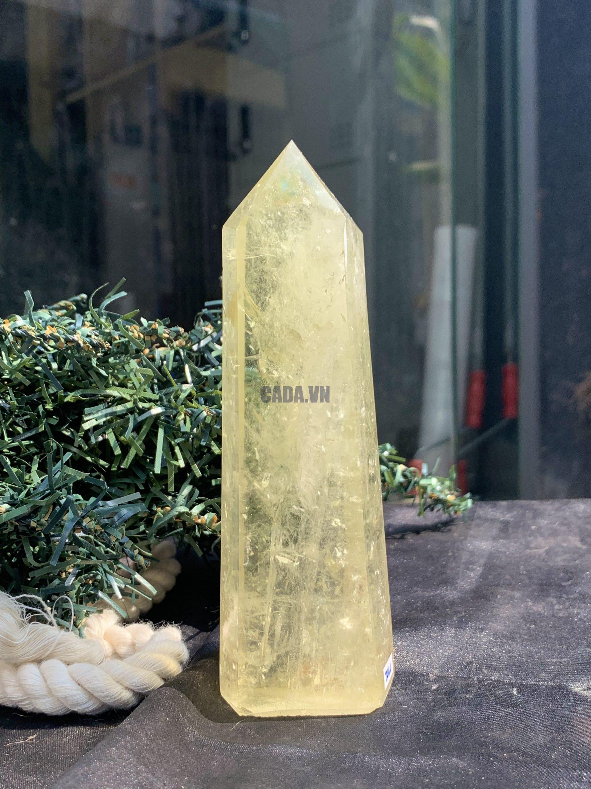 TRỤ THẠCH ANH VÀNG – KT: 14*4CM, KL: 326GRAM (TK64)