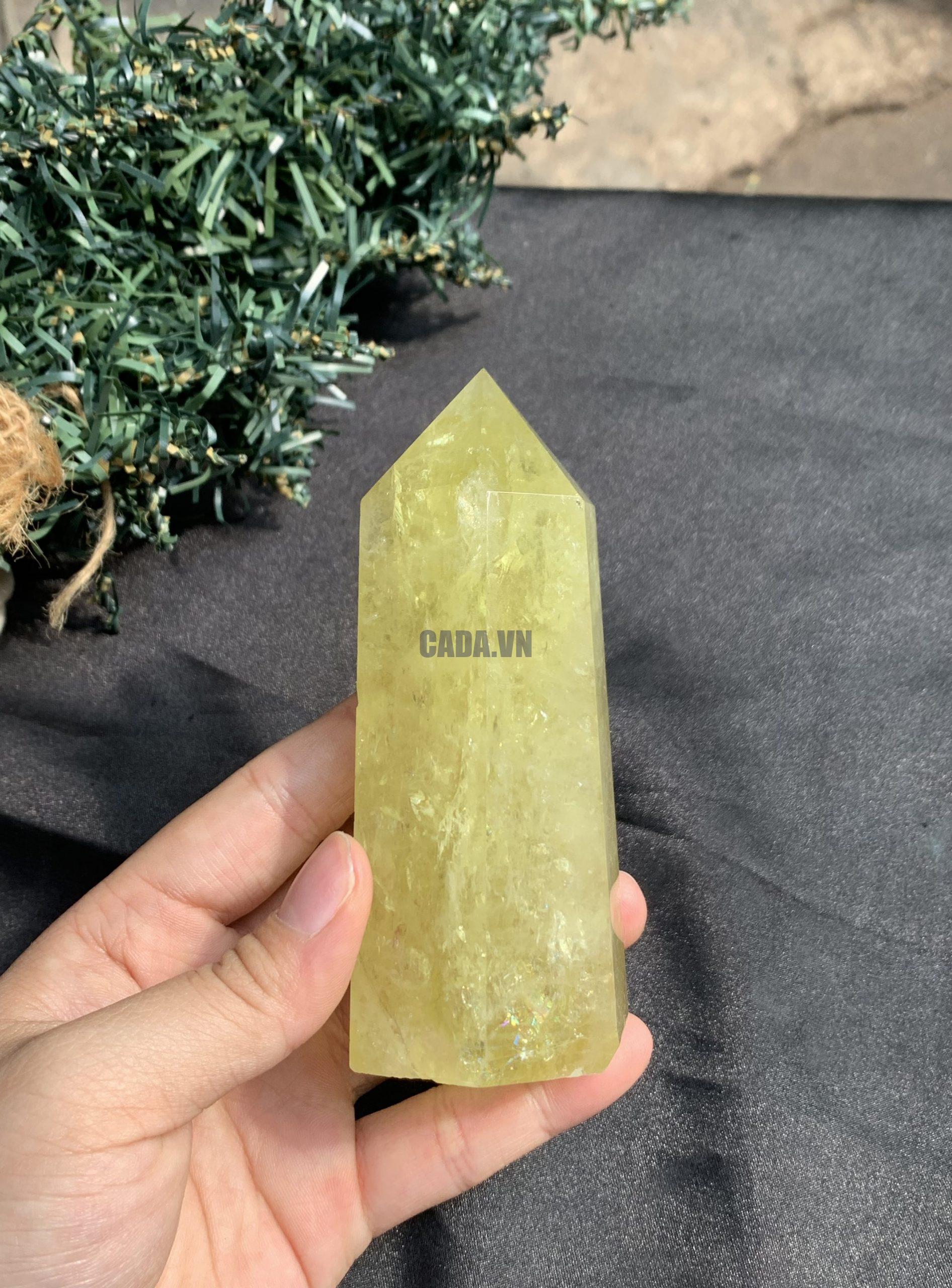 TRỤ THẠCH ANH VÀNG – KT: 10,8*3,5CM, KL: 254GRAM (TK68)
