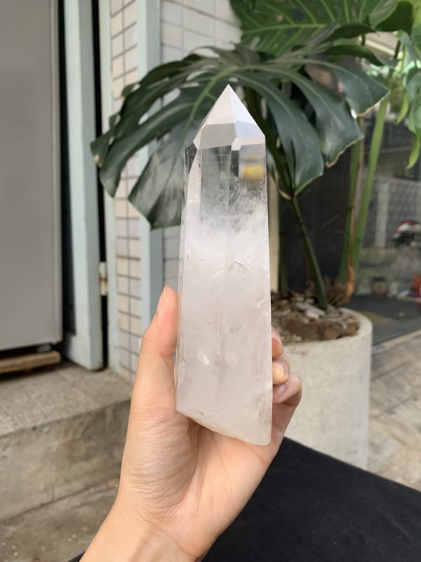 Trụ Thạch Anh Trắng trong – Clear Quartz Point, KL: 532GRAM (TTT250)