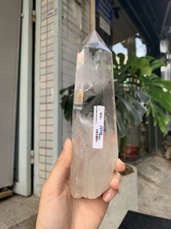 Trụ Thạch Anh Trắng trong – Clear Quartz Point, KL: 574GRAM (TTT231)
