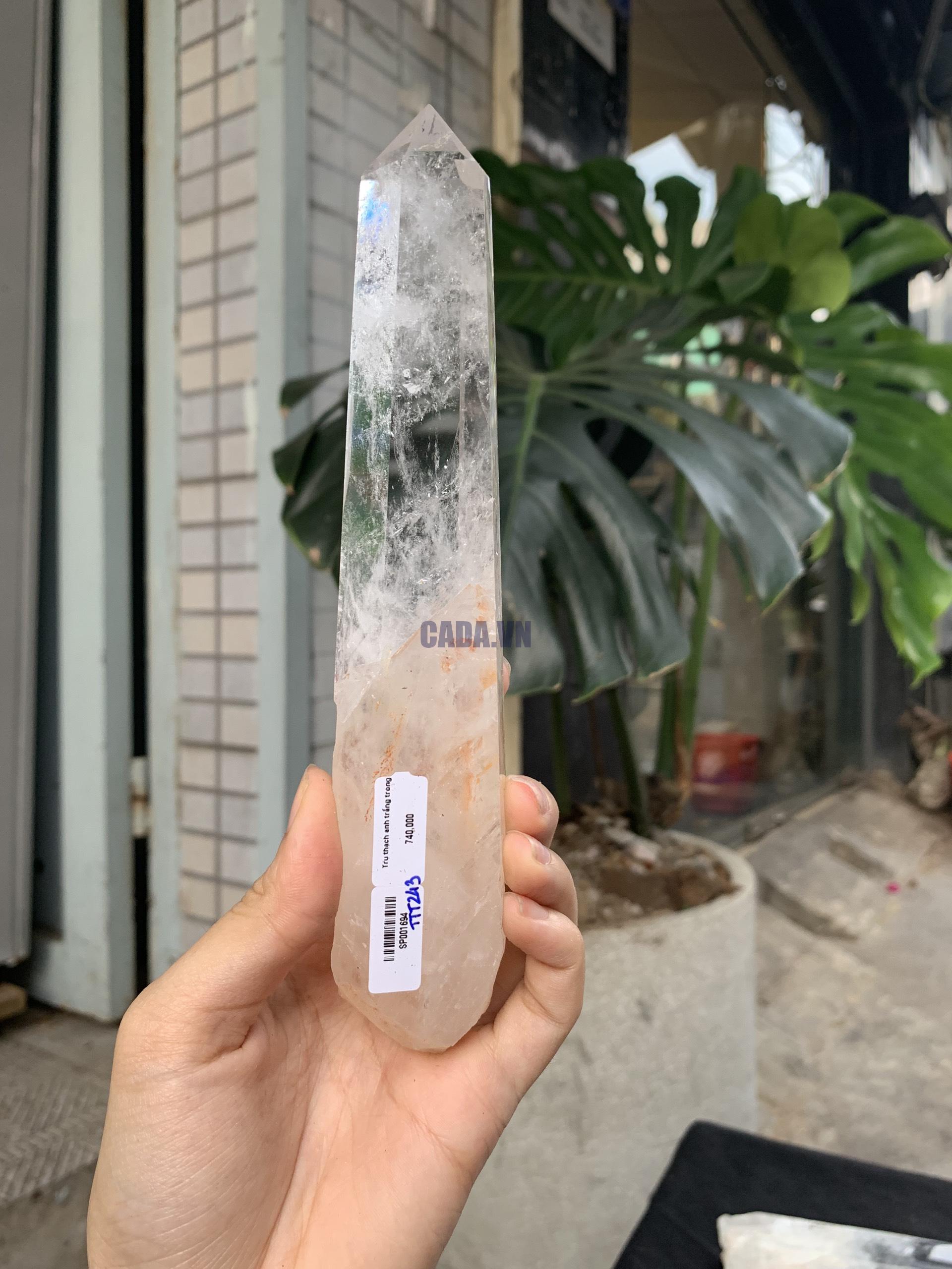 Trụ Thạch Anh Trắng trong – Clear Quartz Point, KL: 322GRAM (TTT243)