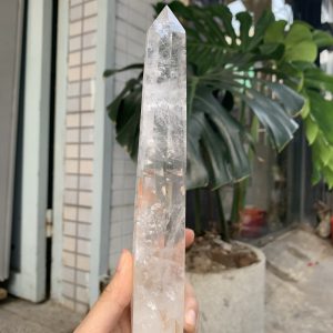 Trụ Thạch Anh Trắng trong – Clear Quartz Point, KL: 368GRAM (TTT247)