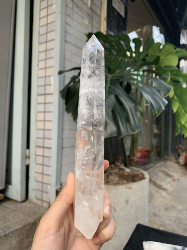 Trụ Thạch Anh Trắng trong – Clear Quartz Point, KL: 368GRAM (TTT247)