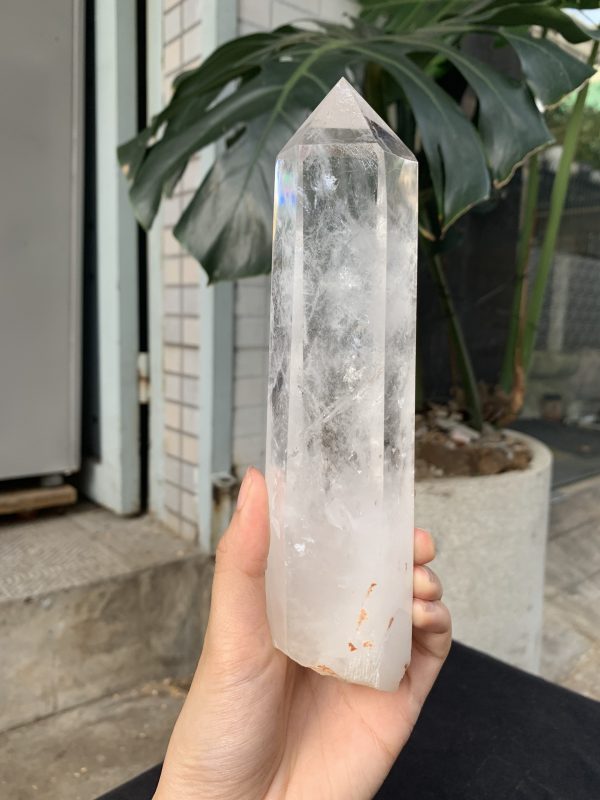 Trụ Thạch Anh Trắng trong – Clear Quartz Point, KL: 576GRAM (TTT256)