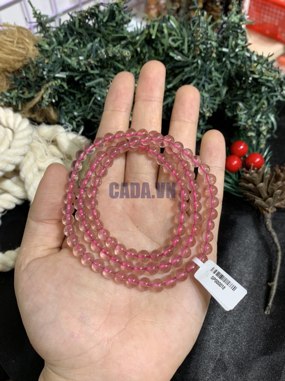 Vòng tay Thạch Anh Dâu Đỏ 3 vòng quấn | CADA DECOR