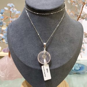 Mặt dây chuyền đồng điếu Thạch anh hồng - Rose Quartz | CADA DECOR