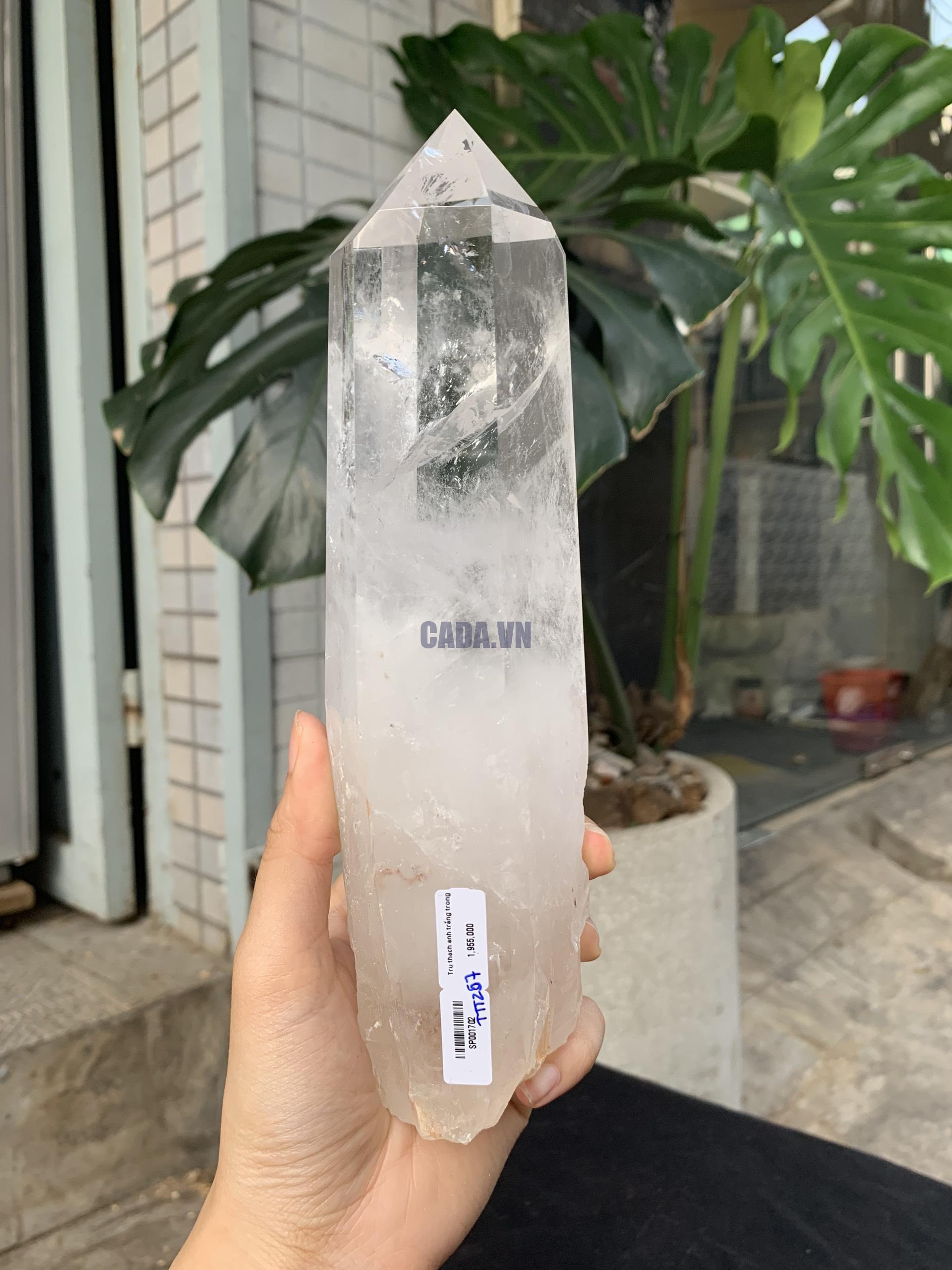 Trụ Thạch Anh Trắng trong – Clear Quartz Point, KL: 888GRAM (TTT257)