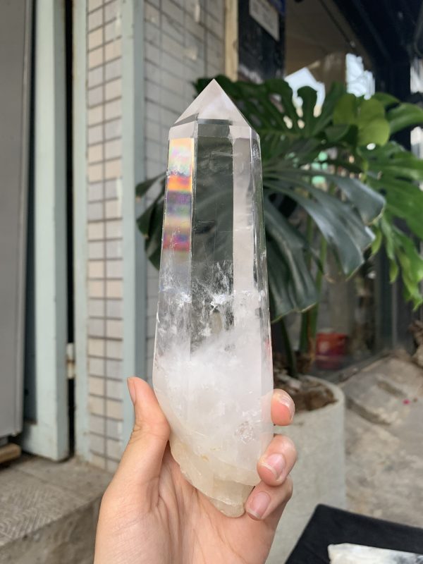 Trụ Thạch Anh Trắng trong – Clear Quartz Point, KL: 602GRAM (TTT246)