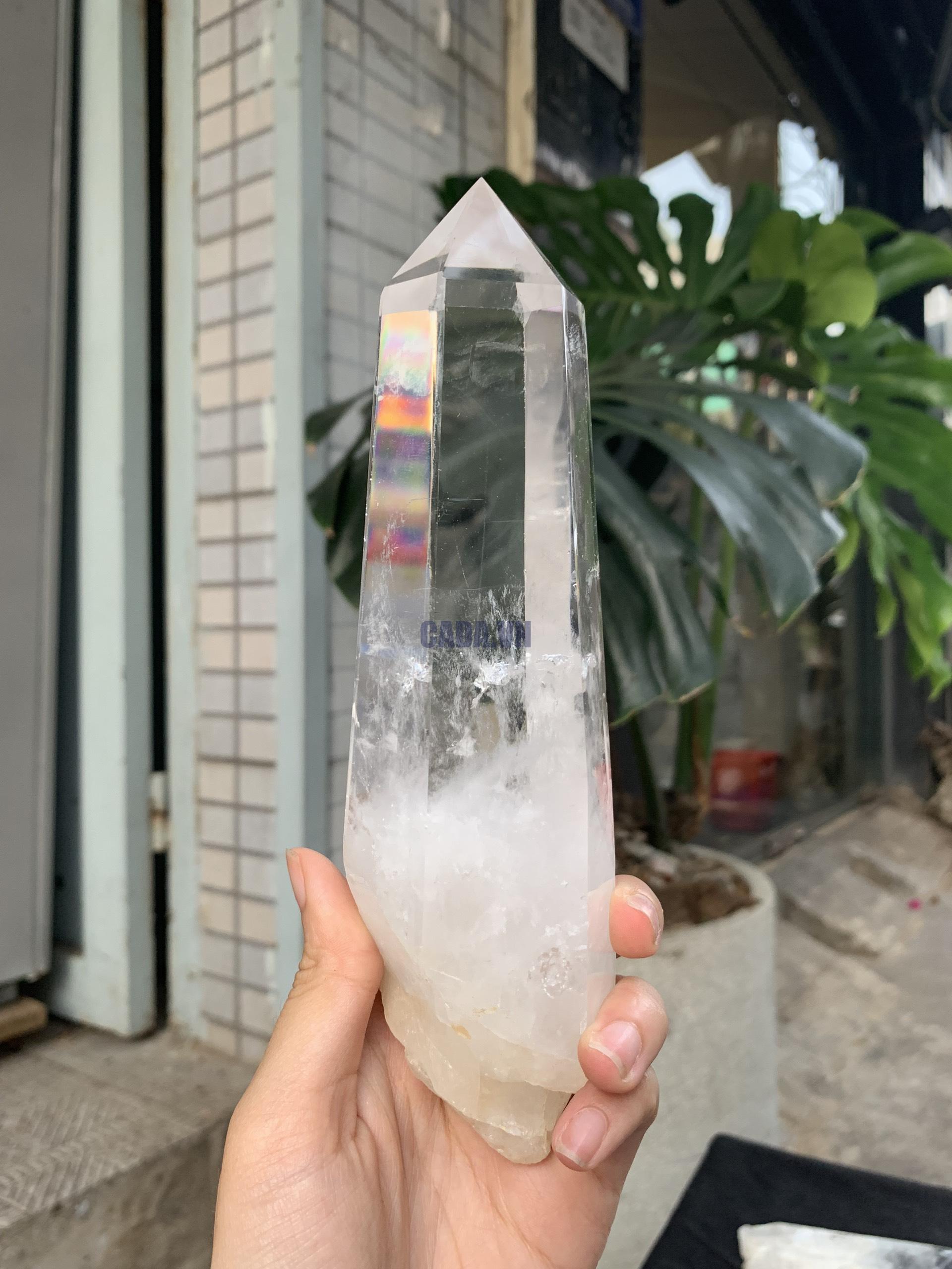 Trụ Thạch Anh Trắng trong – Clear Quartz Point, KL: 602GRAM (TTT246)