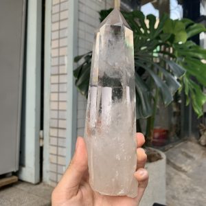 Trụ Thạch Anh Trắng trong – Clear Quartz Point, KL: 574GRAM (TTT231)