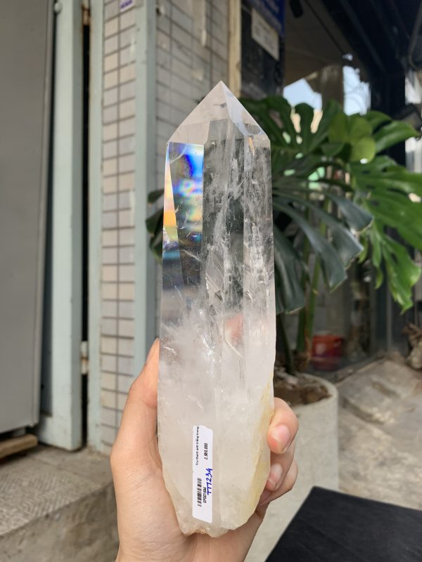 Trụ Thạch Anh Trắng trong – Clear Quartz Point, KL: 860GRAM (TTT234)