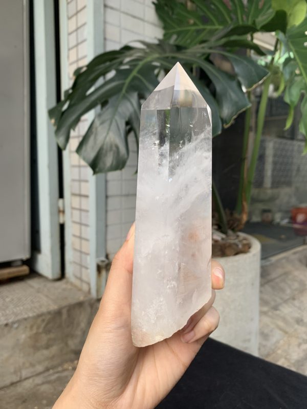 Trụ Thạch Anh Trắng trong – Clear Quartz Point, KL: 532GRAM (TTT250)
