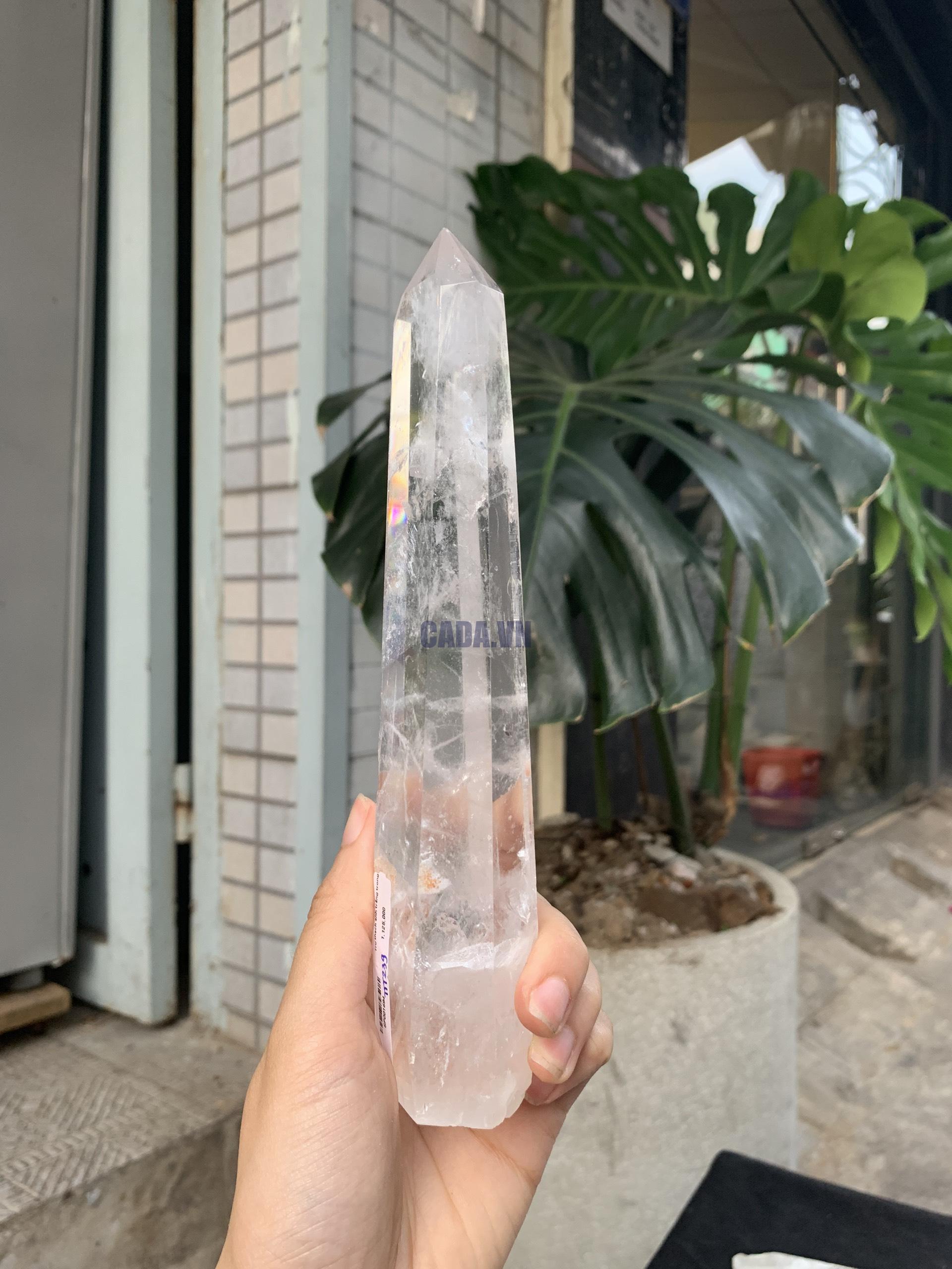 Trụ Thạch Anh Trắng trong – Clear Quartz Point, KL: 374GRAM (TTT239)