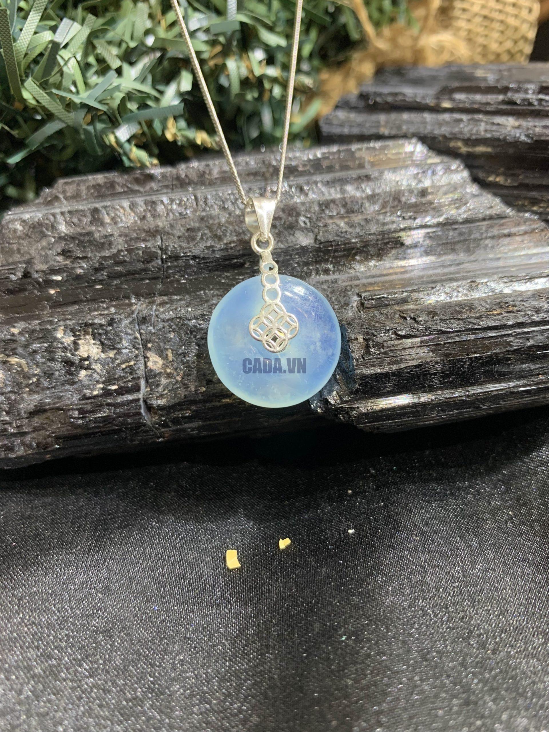 Mặt dây chuyền Đồng điếu Aquamarine | CADA DECOR