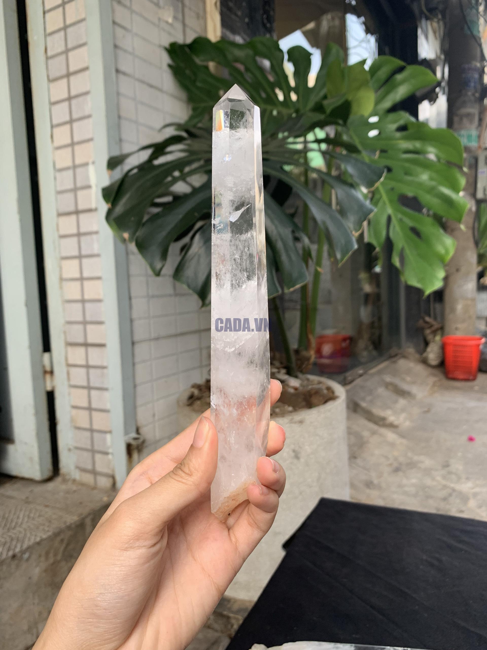 Trụ Thạch Anh Trắng trong – Clear Quartz Point, KL: 216GRAM (TTT249)