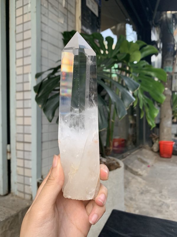 Trụ Thạch Anh Trắng trong – Clear Quartz Point, KL: 434GRAM (TTT241)