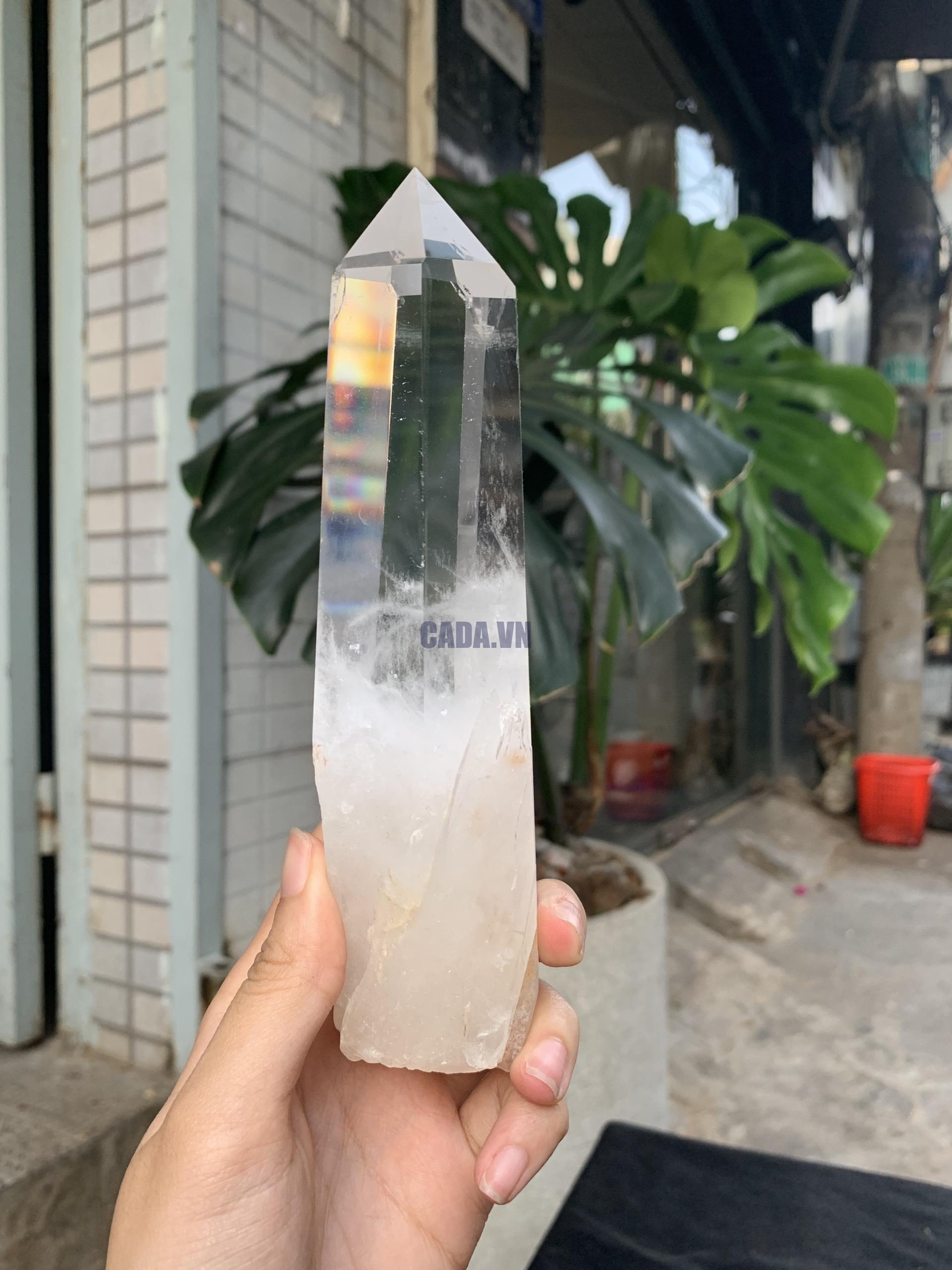 Trụ Thạch Anh Trắng trong – Clear Quartz Point, KL: 434GRAM (TTT241)