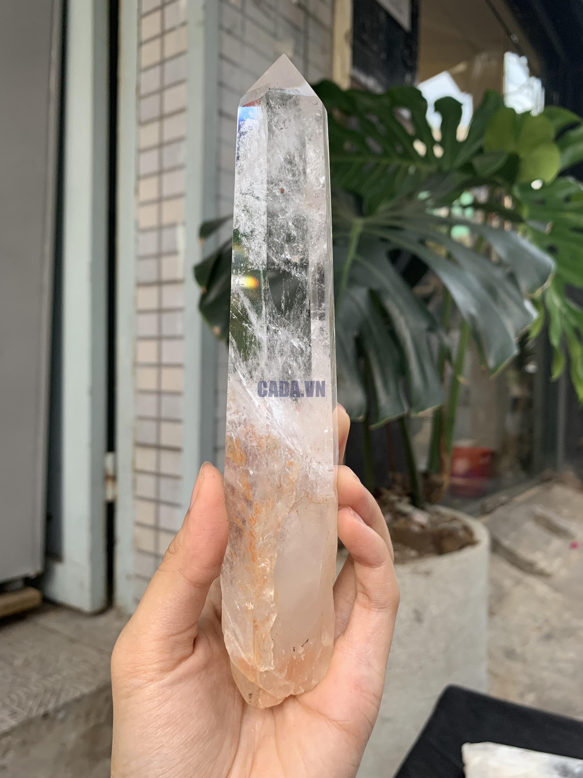 Trụ Thạch Anh Trắng trong – Clear Quartz Point, KL: 322GRAM (TTT243)