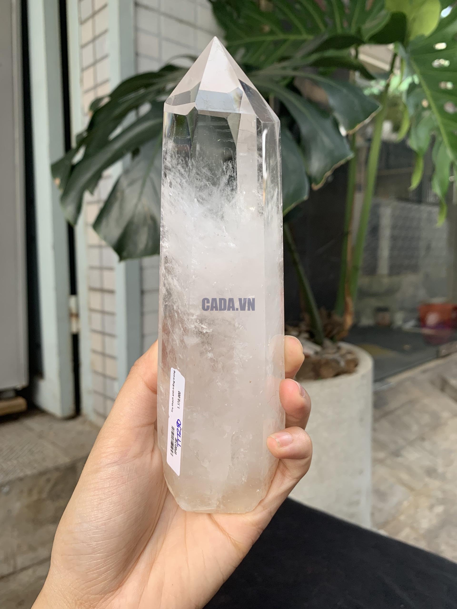 Trụ Thạch Anh Trắng trong – Clear Quartz Point, KL: 532GRAM (TTT250)
