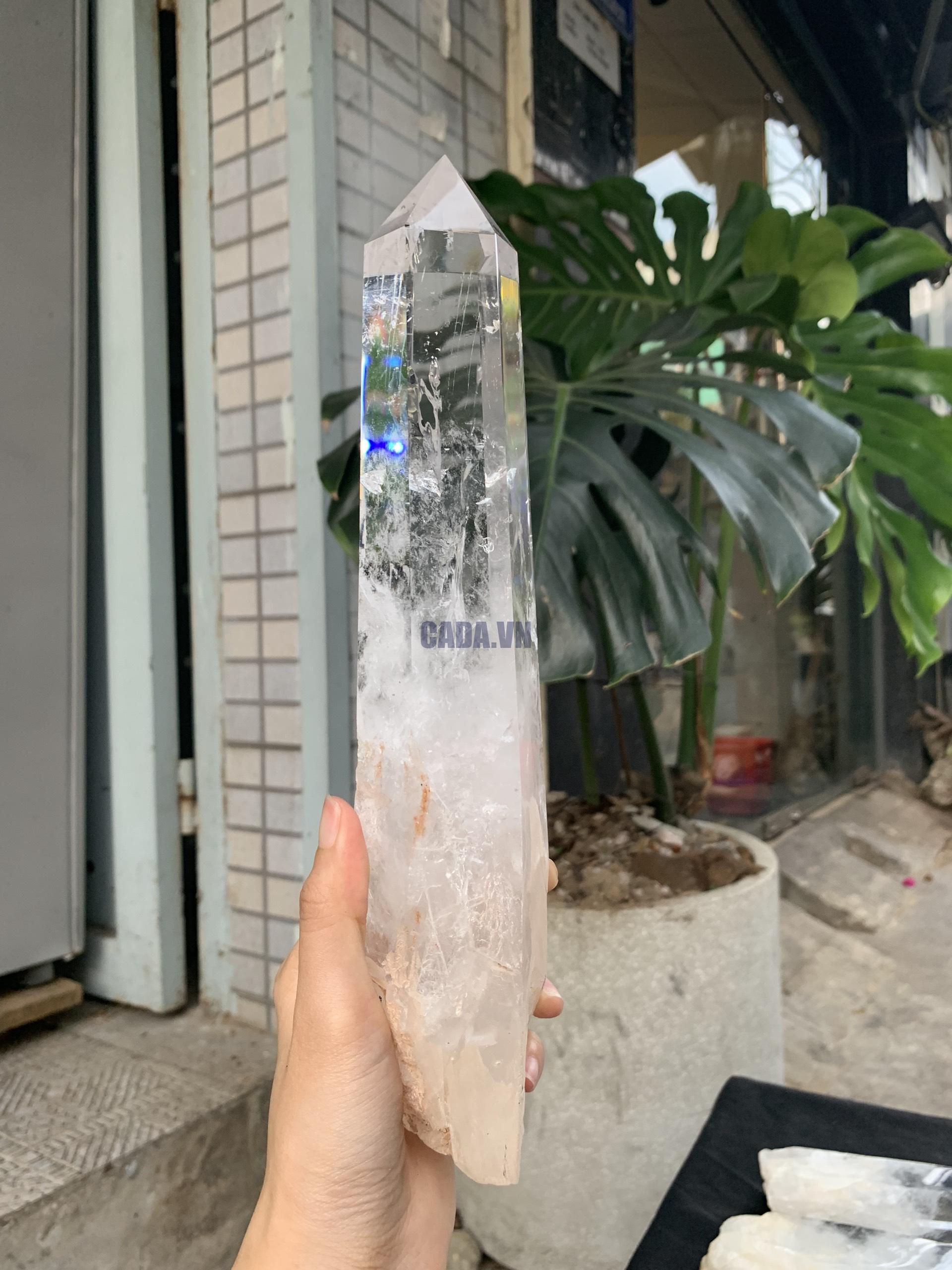 Trụ Thạch Anh Trắng trong – Clear Quartz Point, KL: 1,148KG (TTT235)