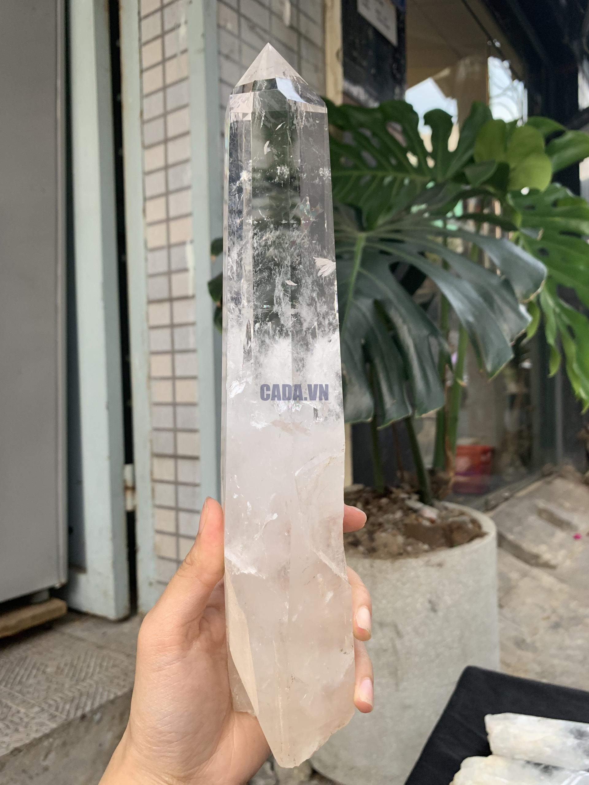Trụ Thạch Anh Trắng trong – Clear Quartz Point, KL: 1,148KG (TTT235)