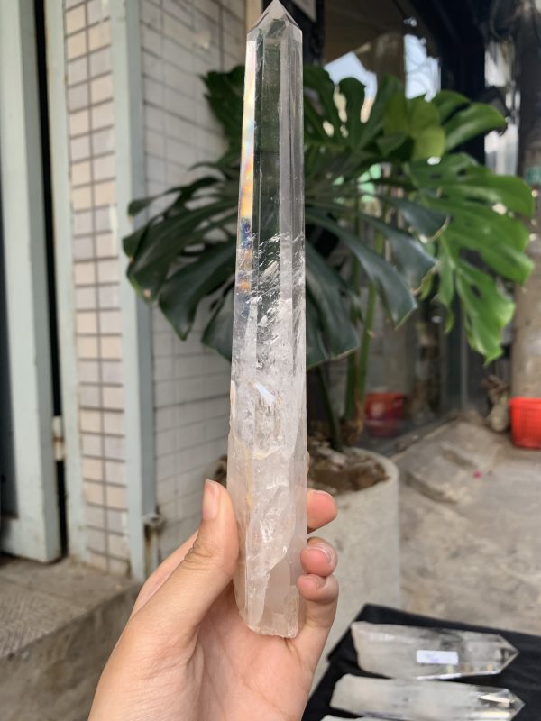 Trụ Thạch Anh Trắng trong – Clear Quartz Point, KL: 192GRAM (TTT237)