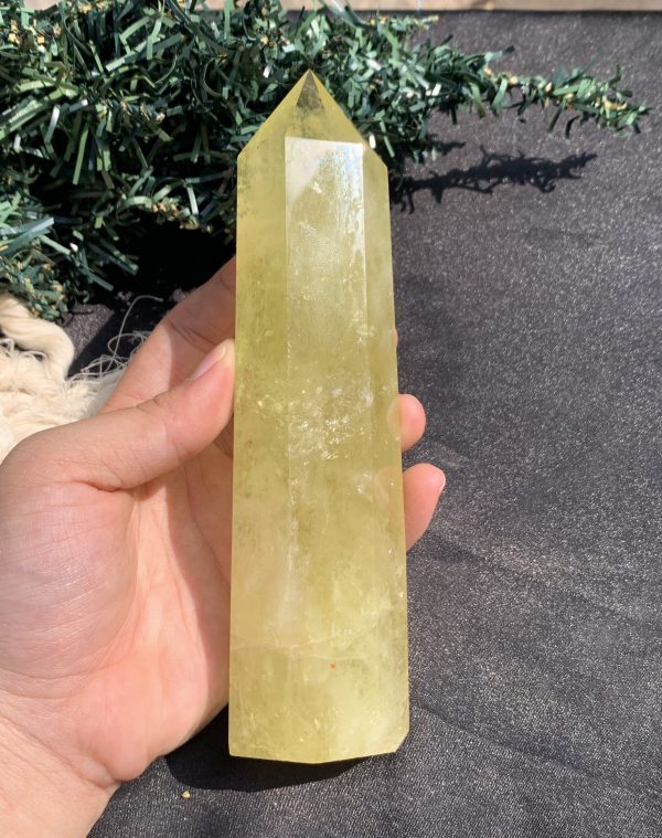 TRỤ THẠCH ANH VÀNG – KT: 15,5*3,5CM, KL: 338GRAM (TK61)