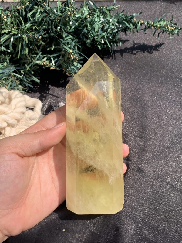 TRỤ THẠCH ANH VÀNG – KT: 13*4CM, KL: 338GRAM (TK67)