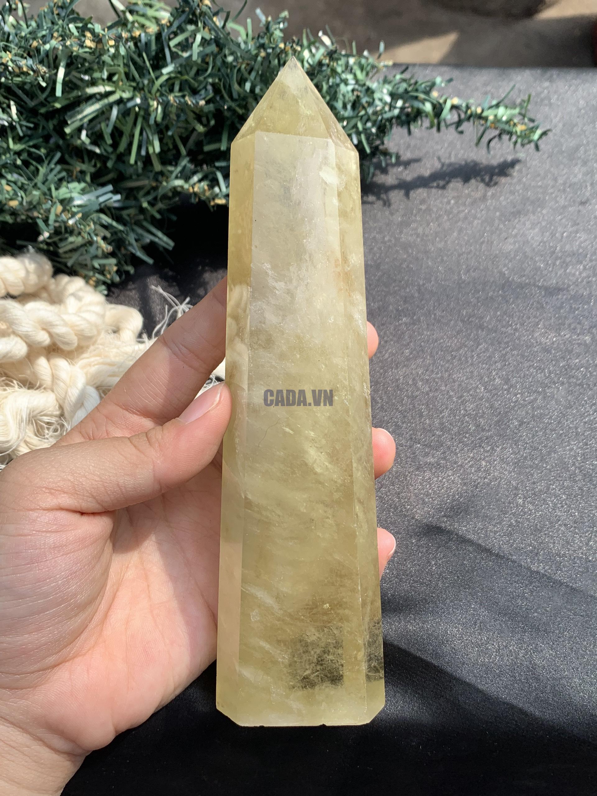 TRỤ THẠCH ANH VÀNG – KT: 16,5*3,5CM, KL: 340GRAM (TK70)