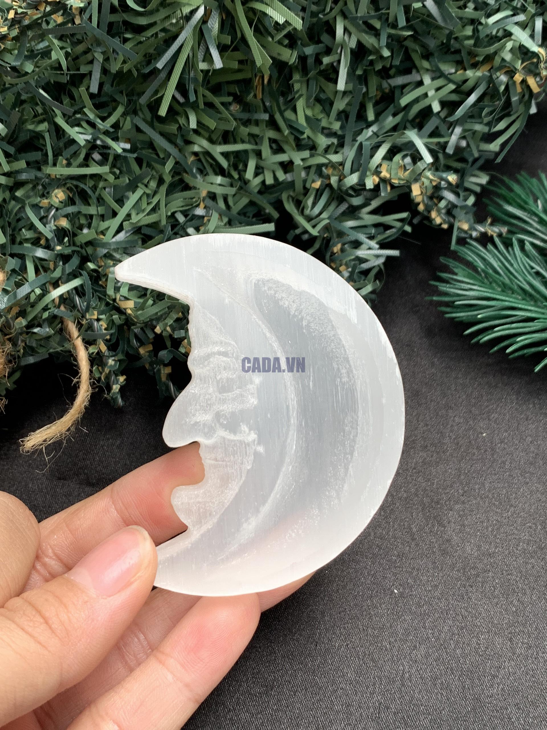 Moon Face Selenite | Đá trang trí, sưu tầm, healing | CADA DECOR