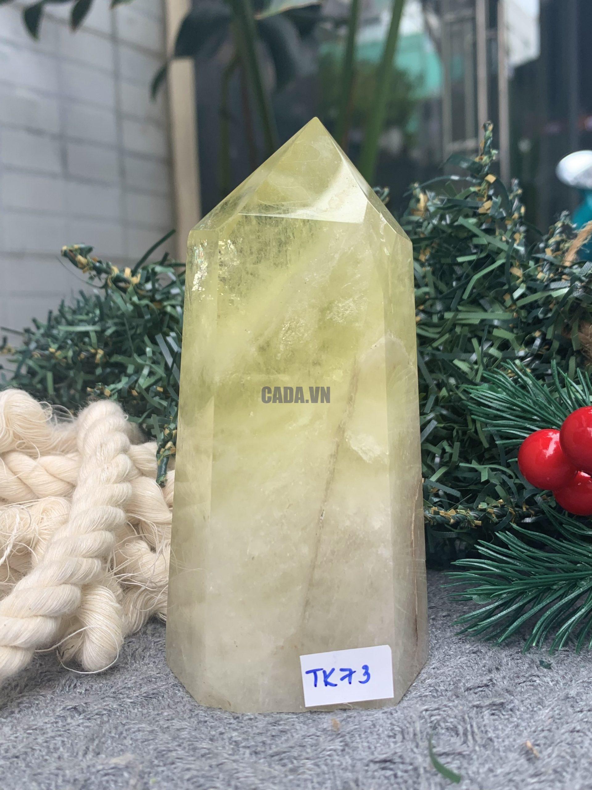 TRỤ THẠCH ANH VÀNG – KT: 11*5CM, KL: 404GRAM (TK73)