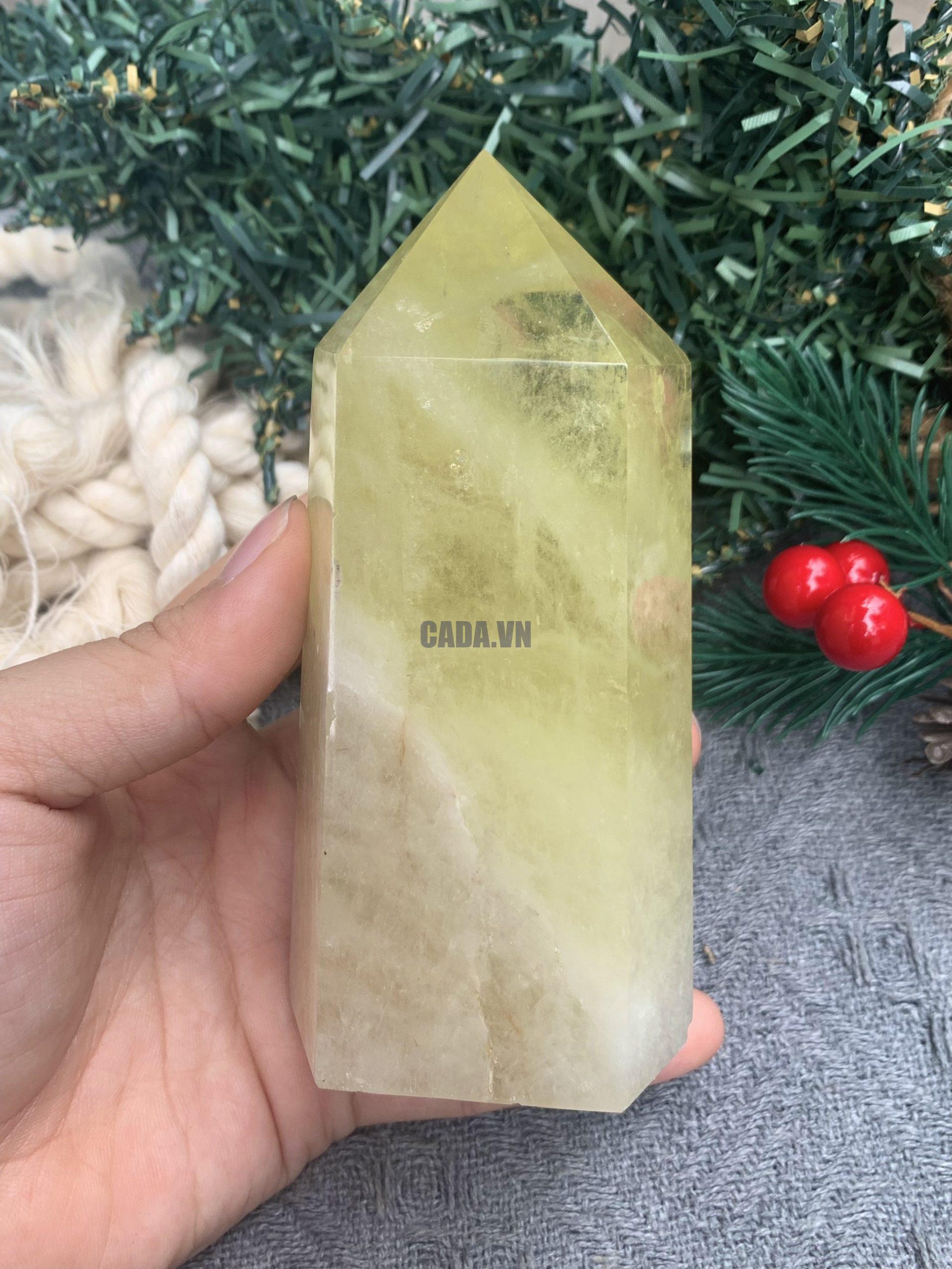 TRỤ THẠCH ANH VÀNG – KT: 11*5CM, KL: 404GRAM (TK73)